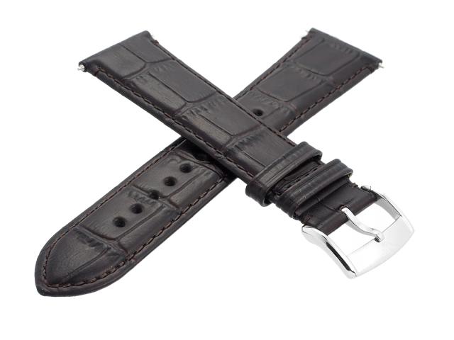 Oryginalny pasek Emporio Armani AR1785 brązowy aligator skóra 23mm